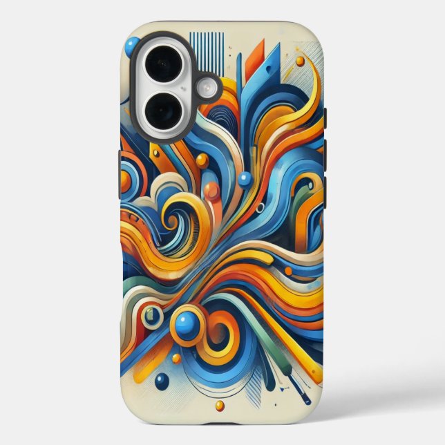 Lebhafter Abstrakter iPhone-Fall iPhone 16 Hülle (Rückseite)