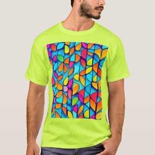 Lebhafter Abstrakter Leaf Burst T-Shirt