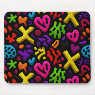 Lebhafter Abstrakter Pop Kunst Nahtloses Muster Mousepad