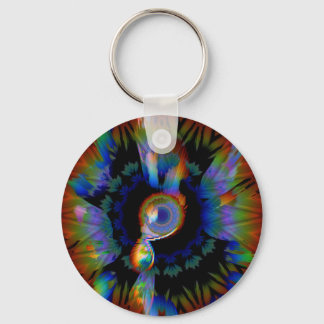 Lebhafter Abstrakter Regenbogen-Augen-Schlüsselanh Schlüsselanhänger