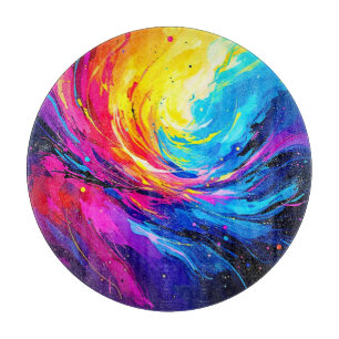 Lebhafter Abstrakter Swirl Schneidebrett