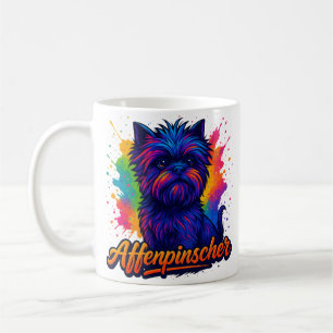 Lebhafter Affenpinscher Pop Kunstmuseum Monte San Kaffeetasse