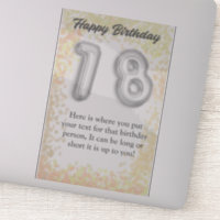 Lebhafter Aufkleber "Happy 18. Geburtstag"