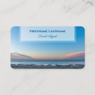 Lebhafter blauer Himmel Sonnenuntergang Ozeanreise Visitenkarte