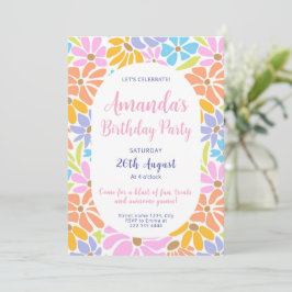 Lebhafter Blossom zum Geburtstag Einladung