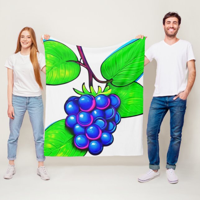 Lebhafter Blueberry Pop Art Fleecedecke (Beispiel)