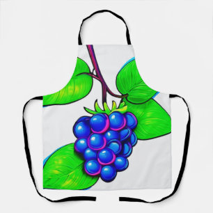 Lebhafter Blueberry Pop Art Schürze