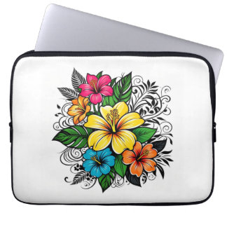 Lebhafter Blumenschlauch Laptopschutzhülle