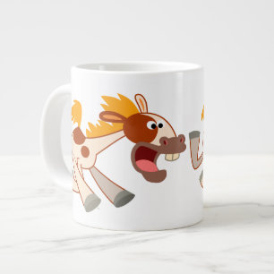 Lebhafter Cartoon Pinto Horse Jumbo Tasse