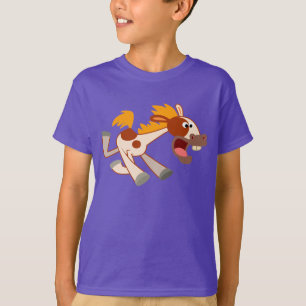 Lebhafter Cartoon Pinto Pferde Kinder T - Shirt