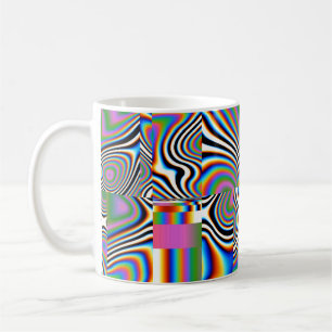 Lebhafter digitaler Abstrakt geometrischer Hinterg Kaffeetasse