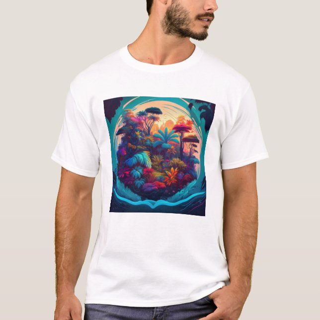 Lebhafter Dschungel - üppiges Naturdesign T-Shirt (Vorderseite)