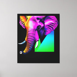 Lebhafter Elefant Untersetzer aus Glas im Geschenk Leinwanddruck