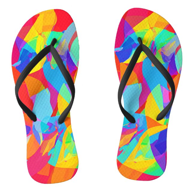 Lebhafter farbenfroher Mustermagen Flip Flops (Fußbett)