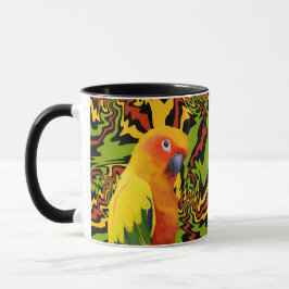 Lebhafter, farbenfroher Sonnencreme Tasse