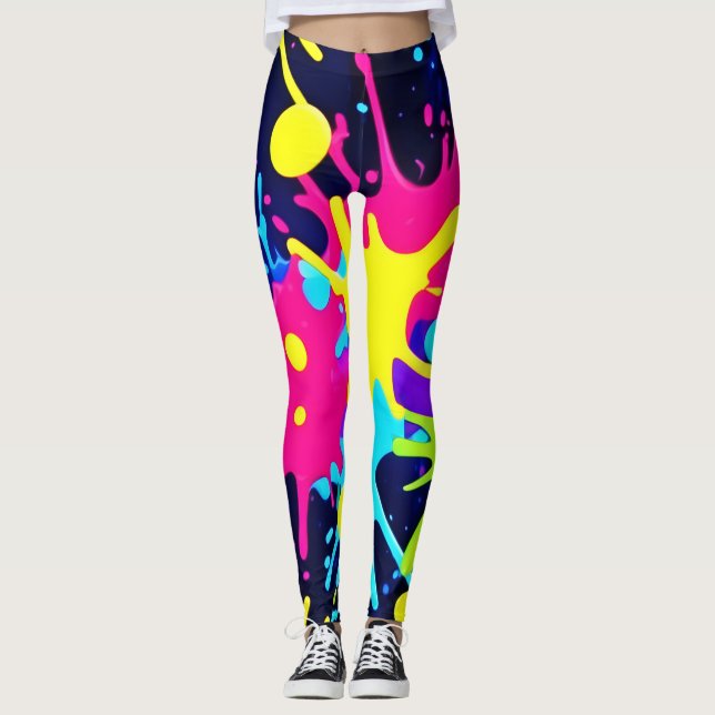 Lebhafter Farbschlag Leggings (Vorderseite)