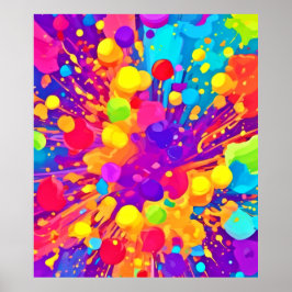 Lebhafter Farbsplitter Poster