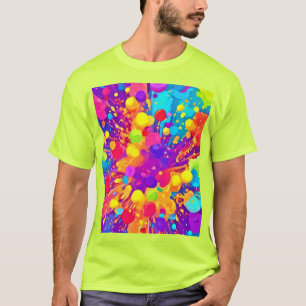 Lebhafter Farbsplitter T-Shirt