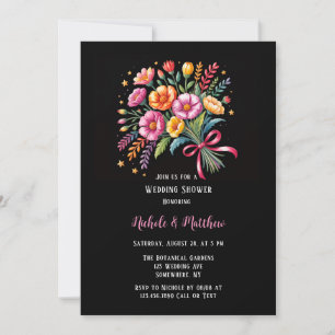Lebhafter Fiesta Wedding Bouquet Polterabend Einladung