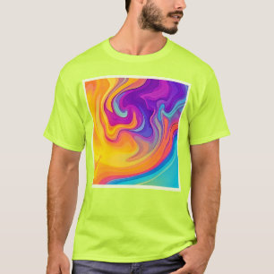 Lebhafter Fluss flüssiger Kunst T-Shirt