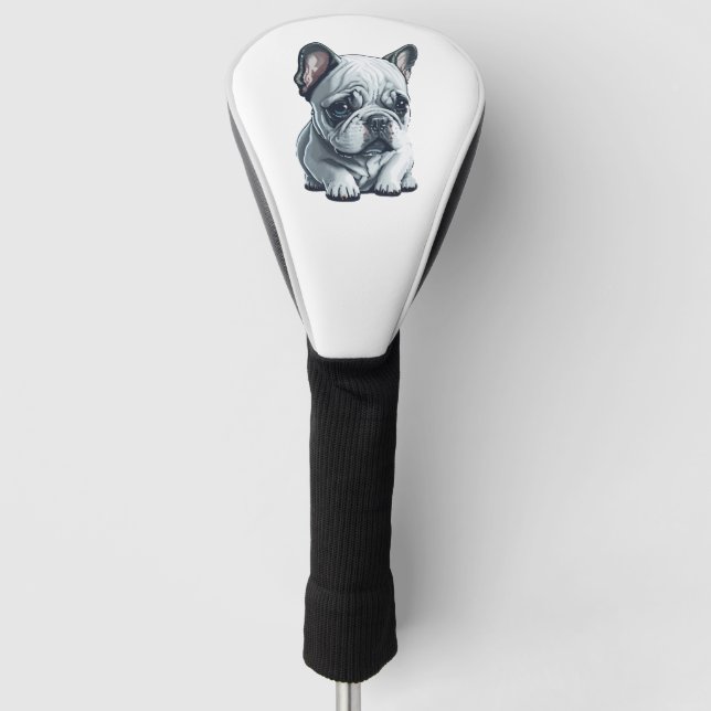 Lebhafter französischer Bulldogge Golf Headcover (Vorderseite)