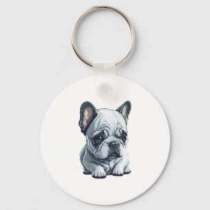 Lebhafter französischer Bulldogge Schlüsselanhänger
