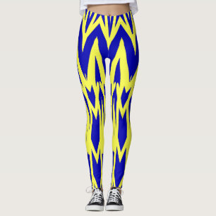 Lebhafter, gelber blauer Klassiker "Ratti_Creative Leggings