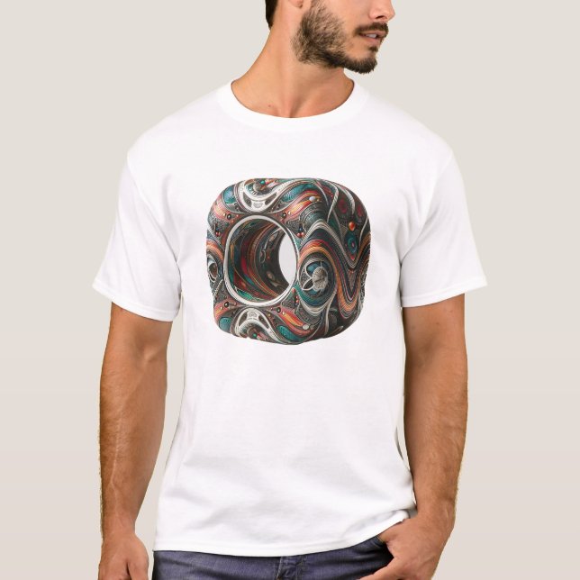 Lebhafter geometrischer 3D-T - Shirt (Vorderseite)
