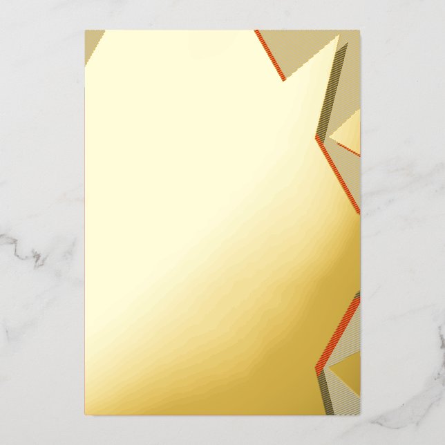 Lebhafter geometrischer Burst Folieneinladung (Vorderseite)