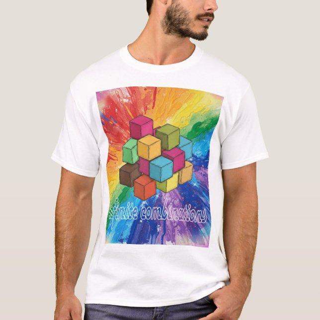 Lebhafter grafischer T - Shirt, T-Shirt für farben (Vorderseite)