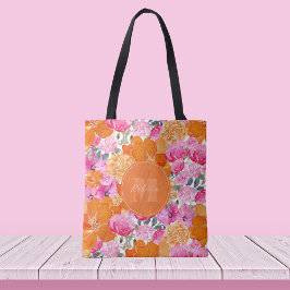 Lebhafter Individuelle Name in Rosa und Orange Blu Tasche