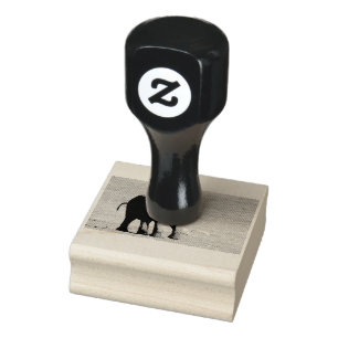 Lebhafter junger Elefant Gummistempel