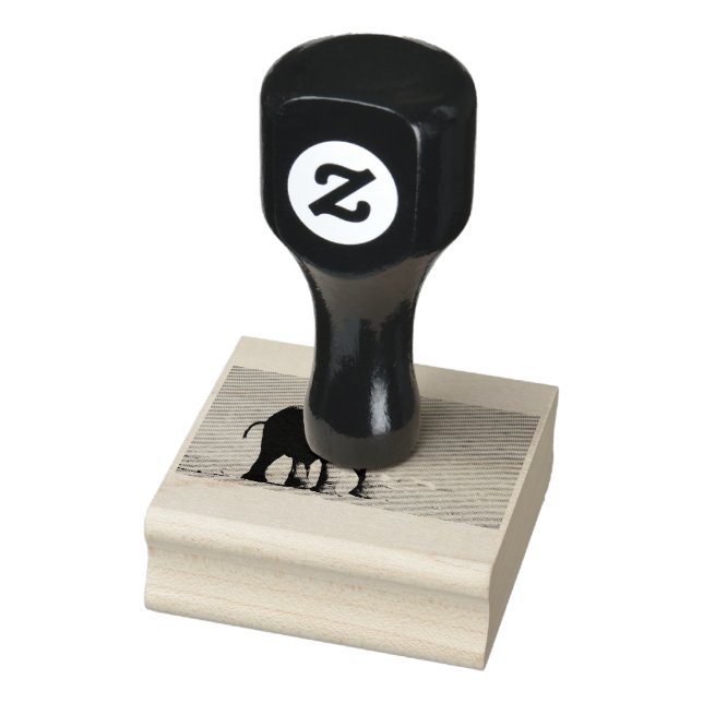Lebhafter junger Elefant Gummistempel (Stempel)