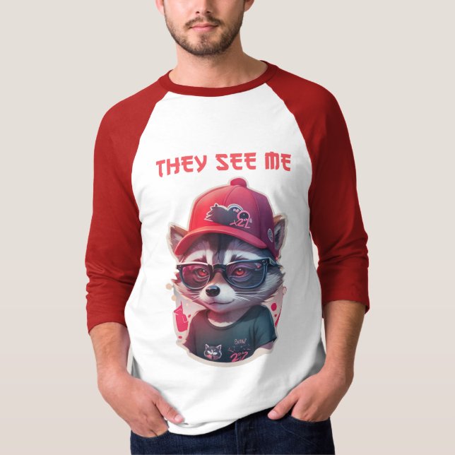 Lebhafter Kokon mit Brille T-Shirt (Vorderseite)