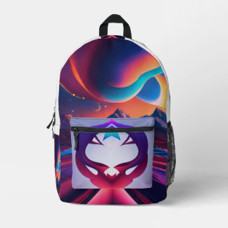 Lebhafter kosmischer Design-Backpack - Moderner St Bedruckter Rucksack
