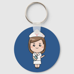 Lebhafter Krankenschwester-Schlüsselanhänger Schlüsselanhänger