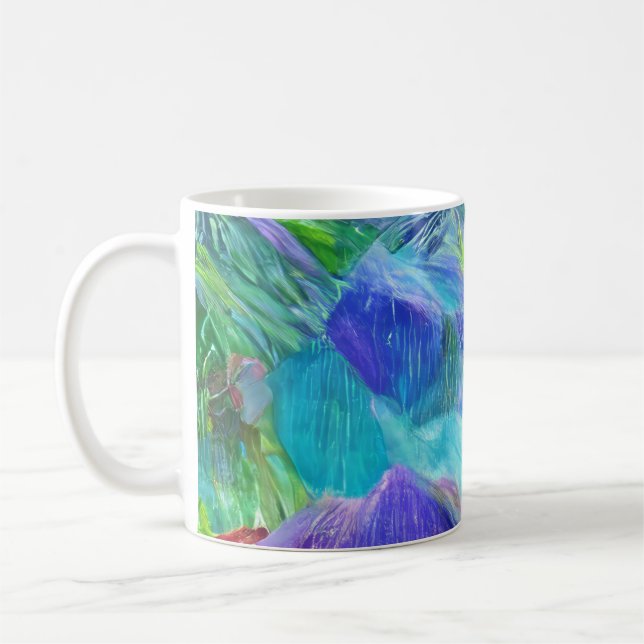 Lebhafter Kristallberg Abstrakt Kaffeetasse (Links)
