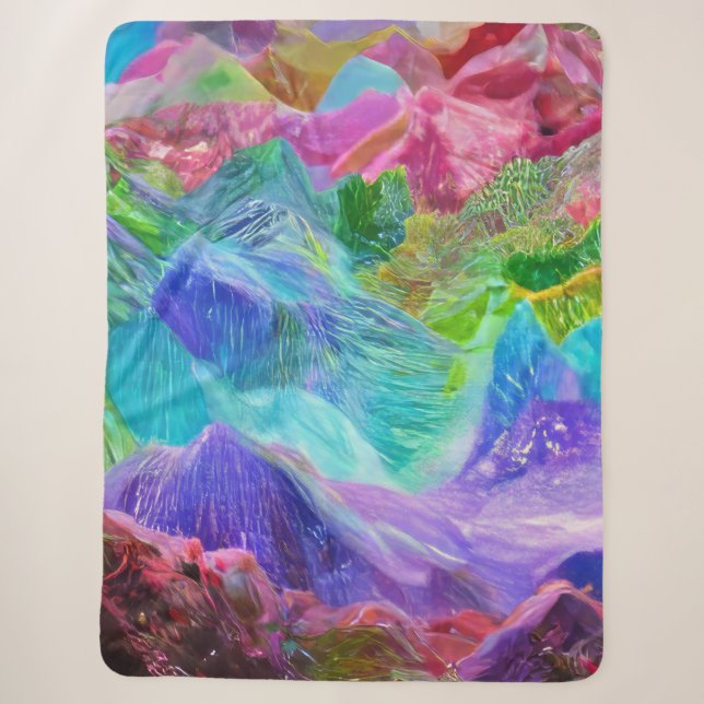Lebhafter Kristallberg Abstrakt Sherpadecke (Vorderseite)