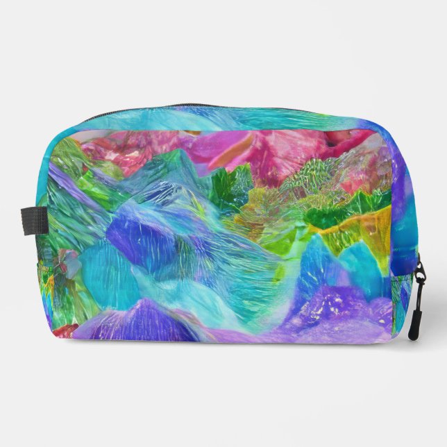 Lebhafter Kristallberg Abstrakt Waschbeutel (Vorderseite)