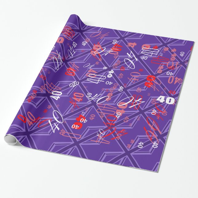 Lebhafter Lila Farbton Geschenkpapier (Ungerollt)