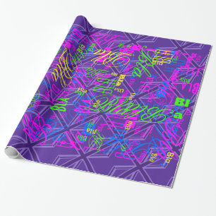 Lebhafter Lila Farbton Geschenkpapier