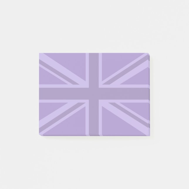 Lebhafter Lila Union Jack Post-it Klebezettel (Vorderseite)
