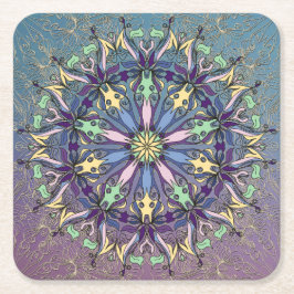 Lebhafter Mandala Paper Untersetzer