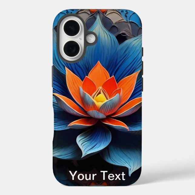 Lebhafter Mandala Swirl: OtterBox iPhone 16 Hülle (Rückseite)