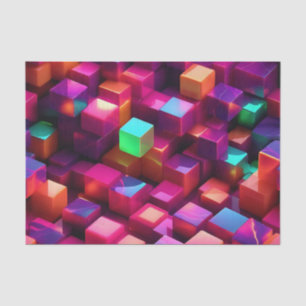Lebhafter Marble Fusion Cube Seidenpapier