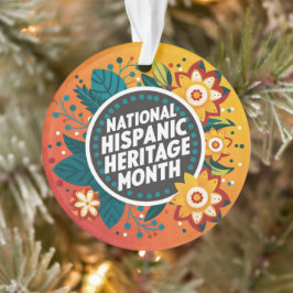 Lebhafter Monat des hispanischen Nationalerbes Ornament