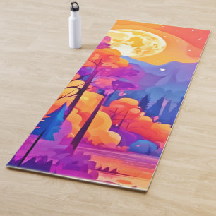 Lebhafter Moonlit-Wald Yogamatte