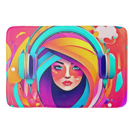 Lebhafter Musikfluss Badematte