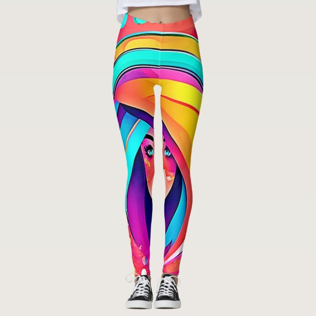 Lebhafter Musikfluss Leggings (Vorderseite)