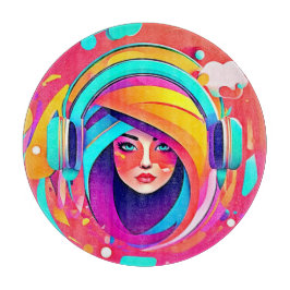 Lebhafter Musikfluss Schneidebrett